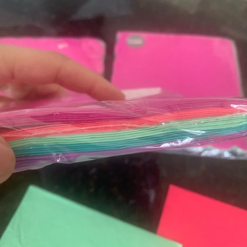 Party Drink Napkins & Striped Pink & Green Straws, cute bright colors, NWT,